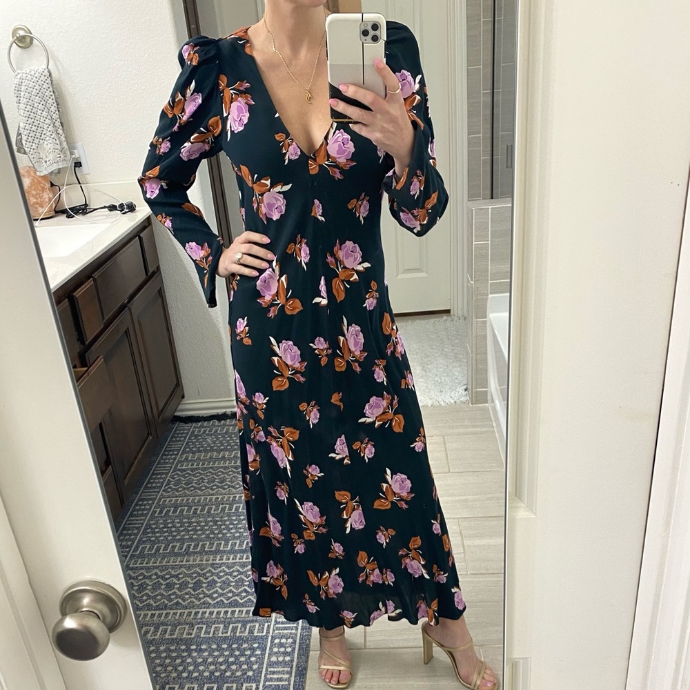 Long Floral Dress Small